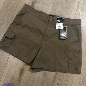 Lee Women's Comfort Waist 5" Inseam Mid-Rise Cargo Short NWT Size 16